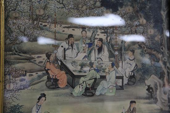 A Chinese painting on silk, 19th century, 66cm x 47cm